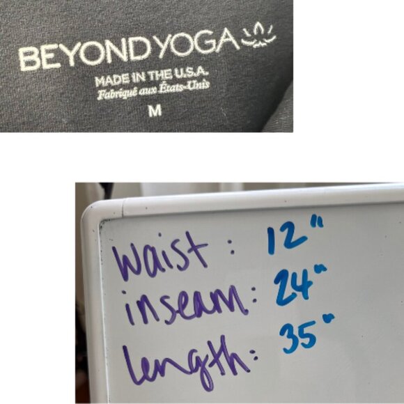 BEYOND YOGA Grey White Spacedyed Colorblock Legging Size M - Picture 11 of 14